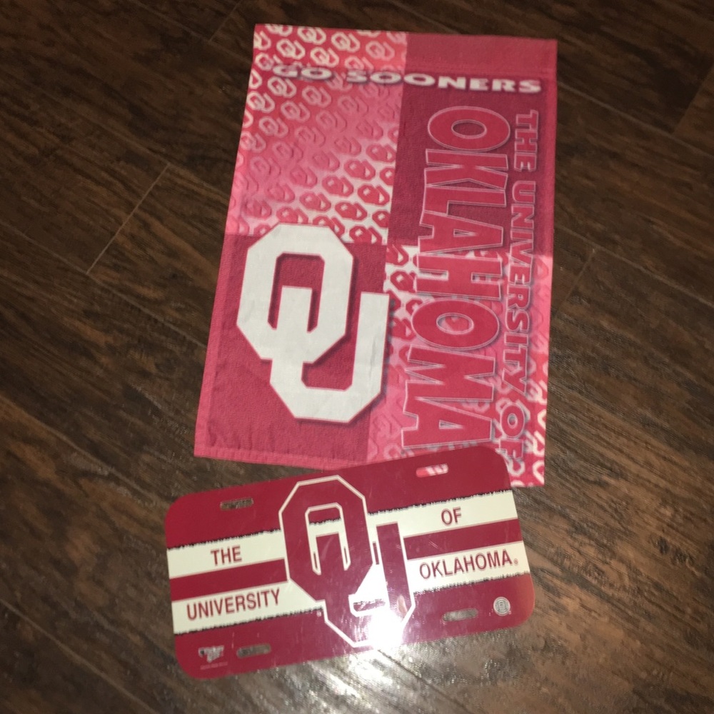 OU Flag and License Plate Cover